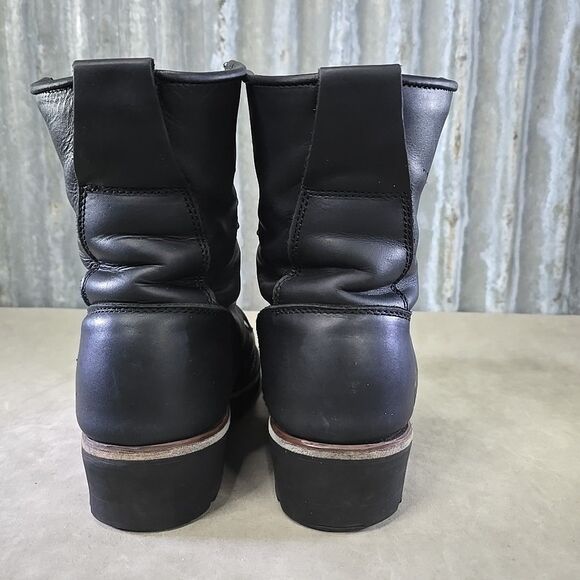 Georgia Boot Steel Toe Logger Work Boots Mens Size 8.5M Black Leather G8320